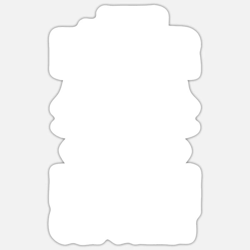 DIESER KÖRPER WURDE DURCHS HOLZ MACHEN GEFORMT - Sticker Größe S (10 x 10 cm) - Mattweiß