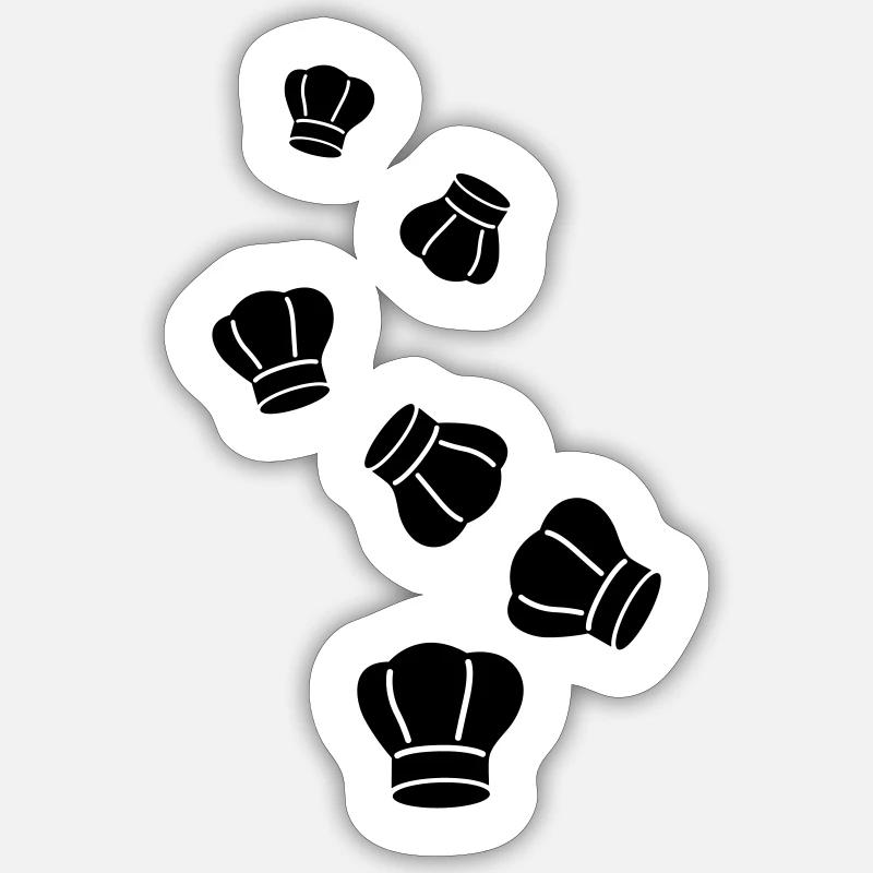 Chef's hat symbol Sticker size S (10 x 10 cm)