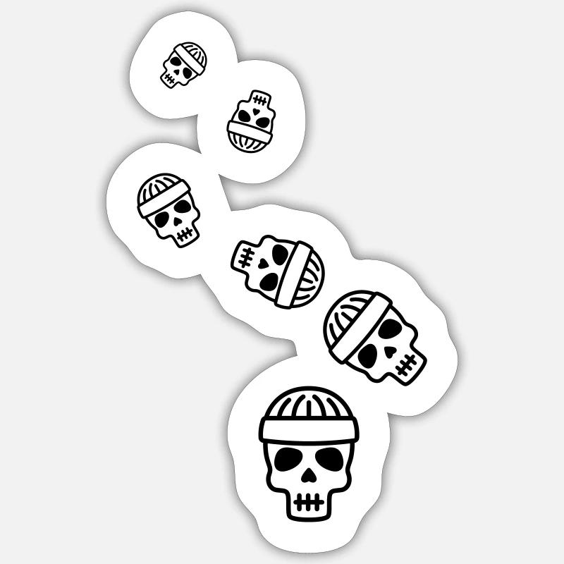 Skull head icon Sticker size S (10 x 10 cm)