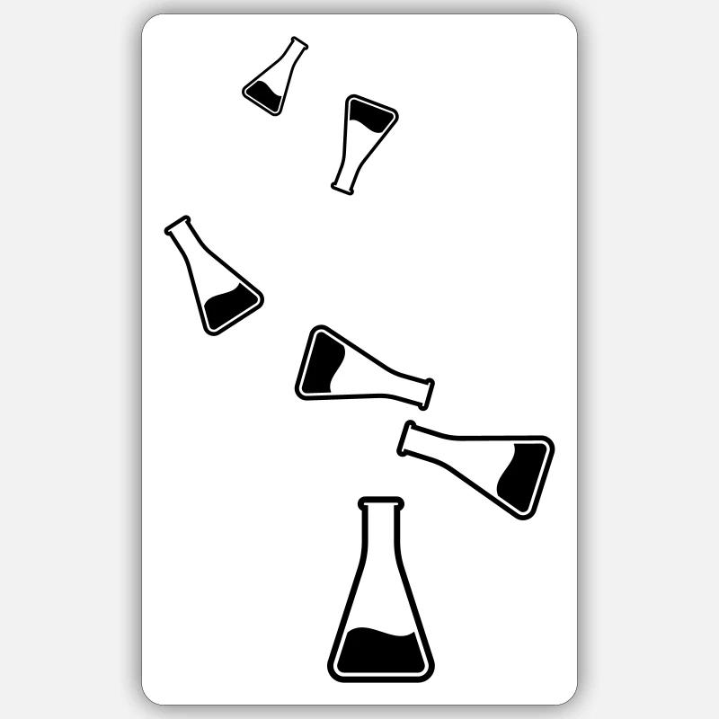 Icône de tube à essai - Sticker taille S (10 x 10 cm) - blanc mat
