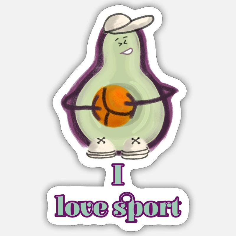 Avocado-Training Sticker Größe S (10 x 10 cm)