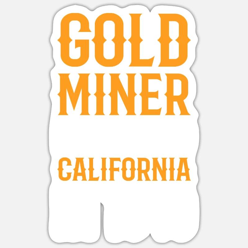 Goldgräber Minenarbeiter Geschenk - Sticker Größe S (10 x 10 cm) - Mattweiß