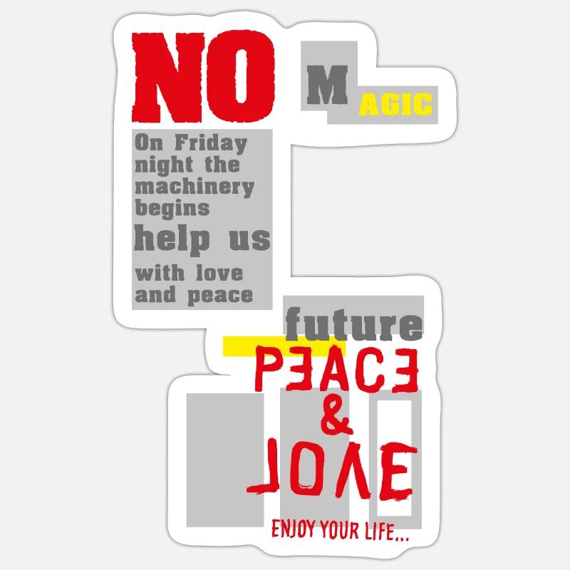 No Magic - Sticker size S (10 x 10 cm) - white matte