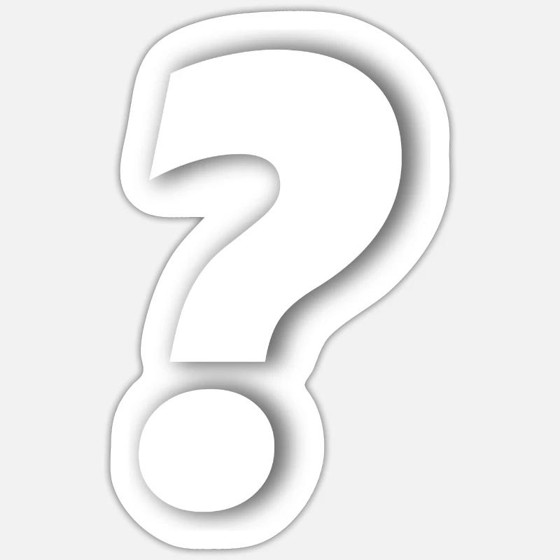 Question mark Sticker size S (10 x 10 cm)