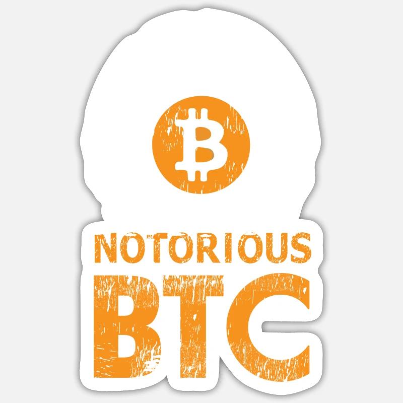 Nitorious BTC - Sticker Größe S (10 x 10 cm) - Mattweiß