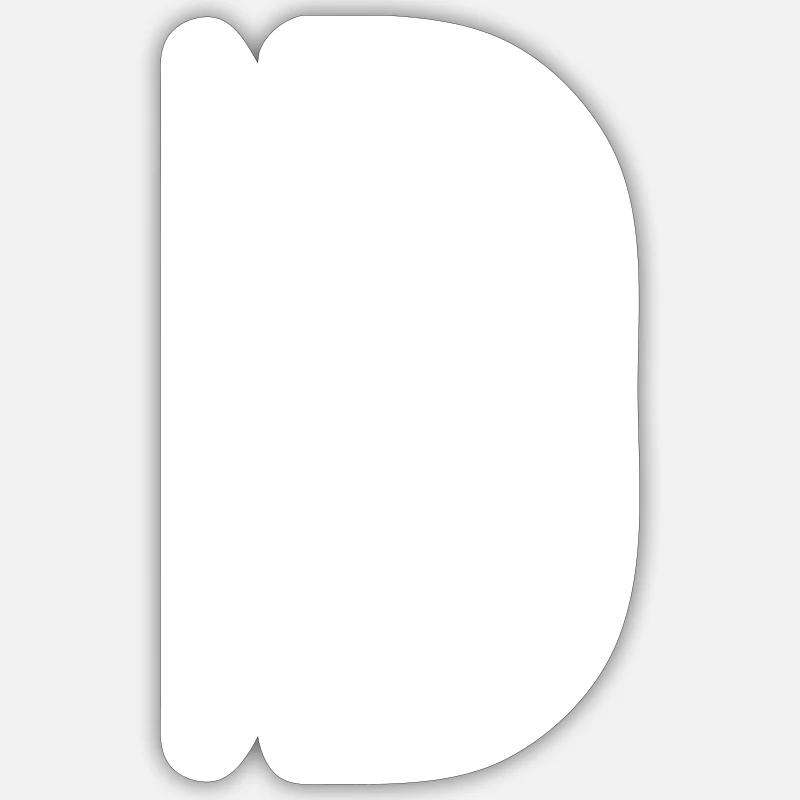 NEON D White - Sticker Größe S (10 x 10 cm) - Mattweiß