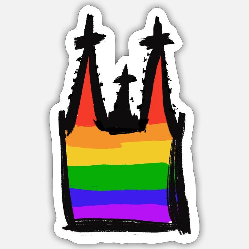 Cologne Pride - Sticker Größe S (10 x 10 cm) - Mattweiß