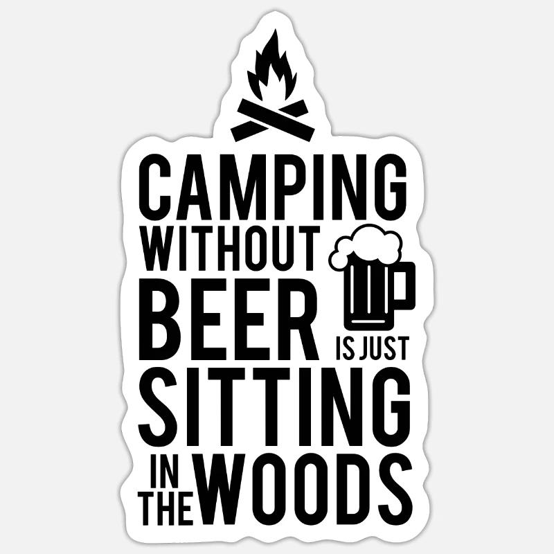 Camping Sticker taille S (10 x 10 cm)