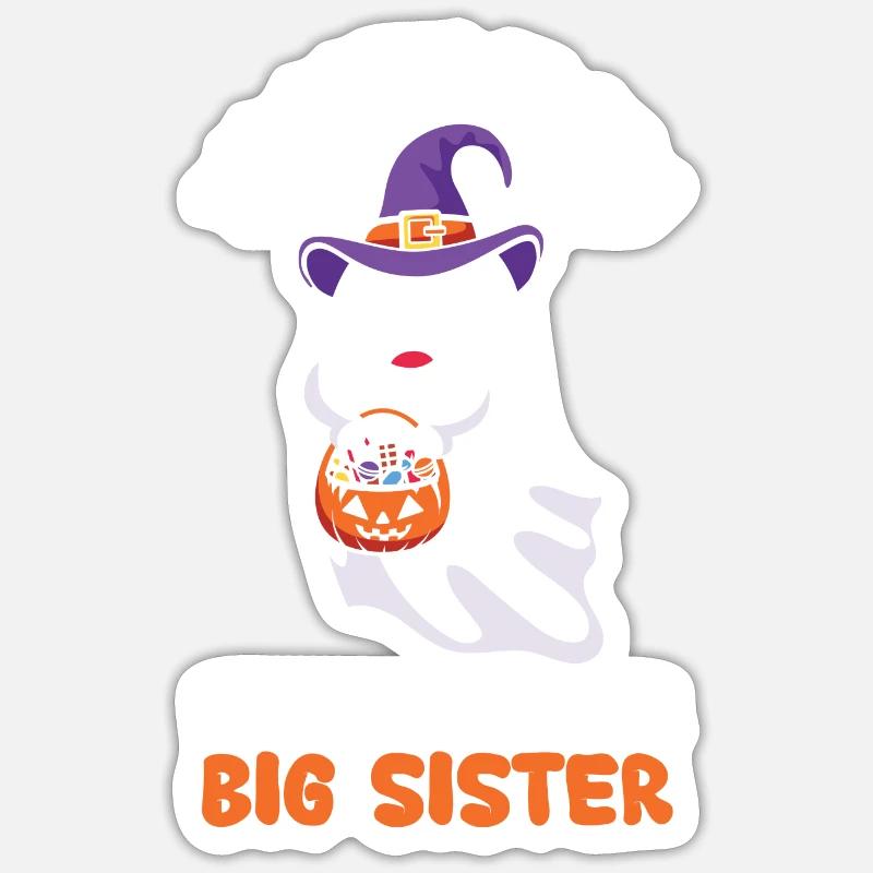 Halloween Ghost Pumpkin - Sticker size S (10 x 10 cm) - white matte