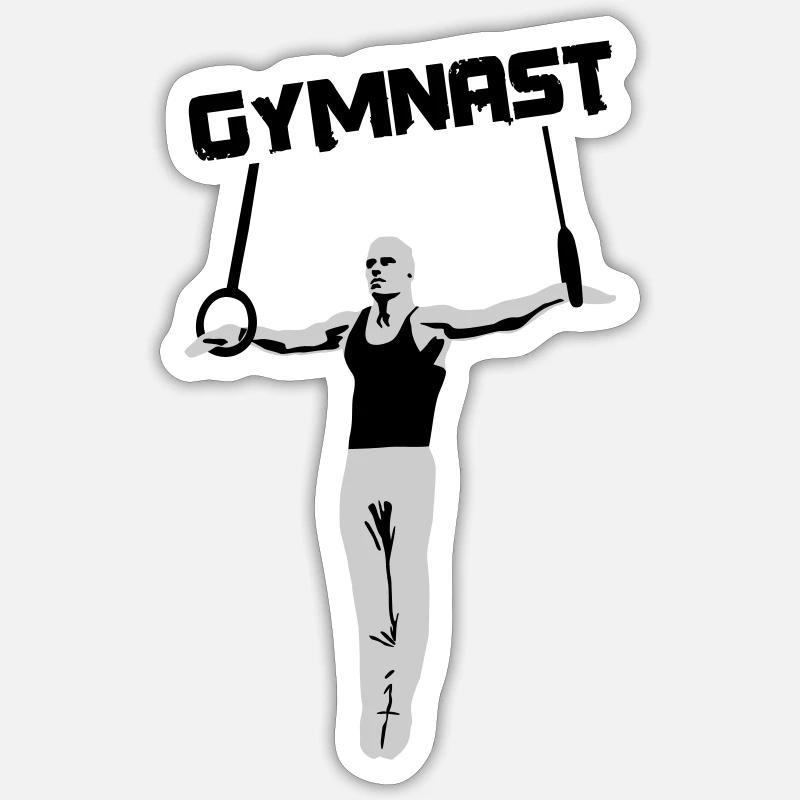 Gymnast, gymnast, gymnastics - Sticker size S (10 x 10 cm) - white matte