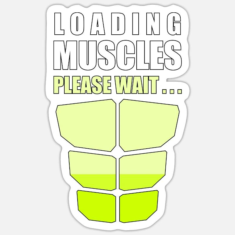 Loading muscles please wait Sticker size S (10 x 10 cm)