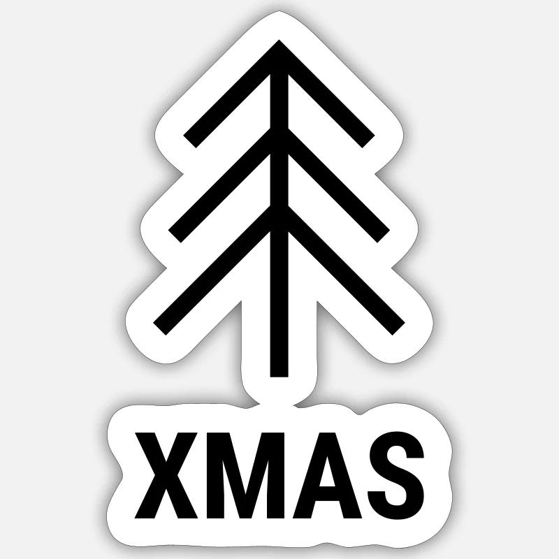 NOËL - Sticker taille S (10 x 10 cm) - blanc mat