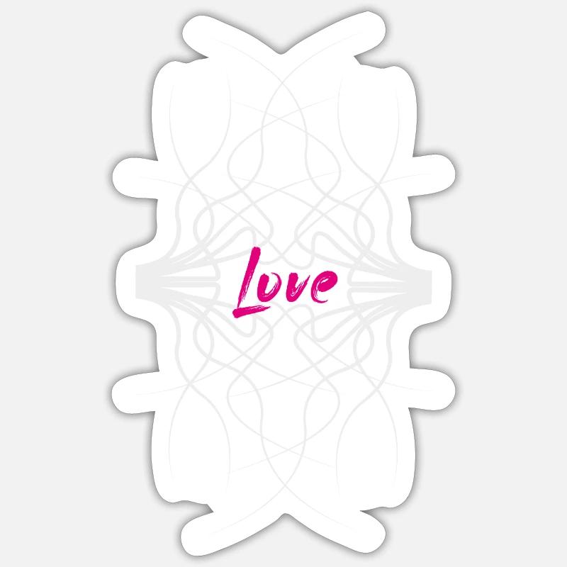 Feeli,g love - Sticker taille S (10 x 10 cm) - blanc mat