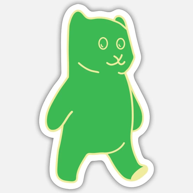 Kidcore Gummibärchen Bär Kinder Geschenk Idee - Sticker Größe S (10 x 10 cm) - Mattweiß