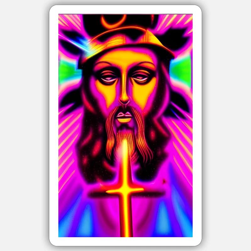 Fumer Jésus Sticker taille S (10 x 10 cm)