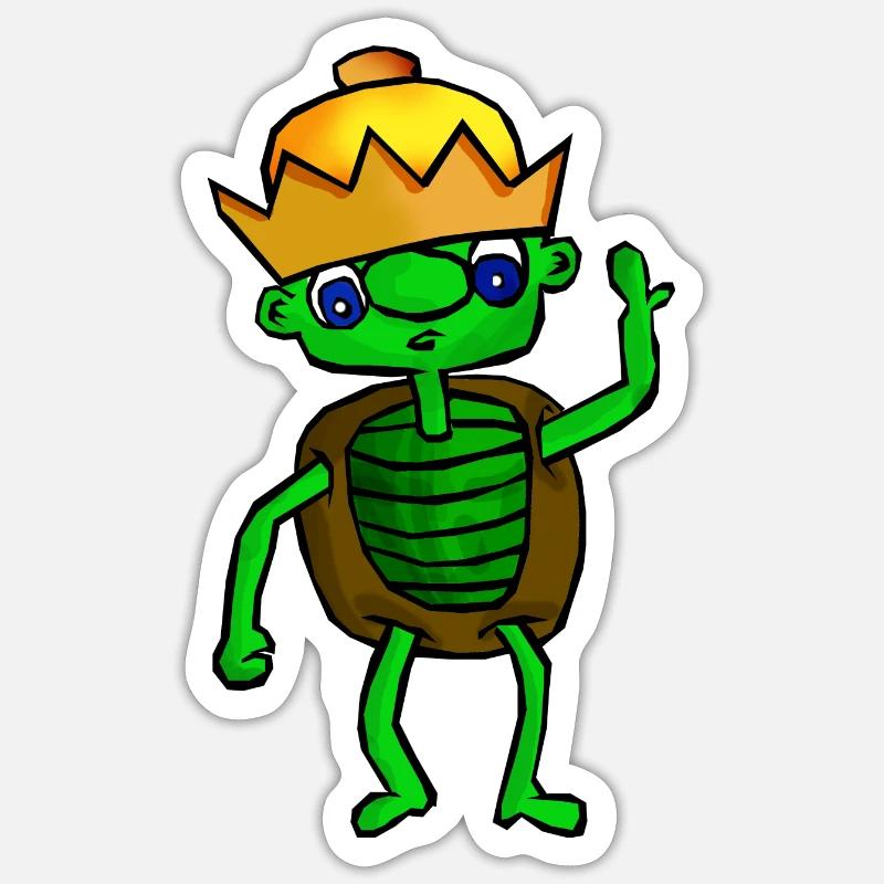 King Turtle Sticker size S (10 x 10 cm)