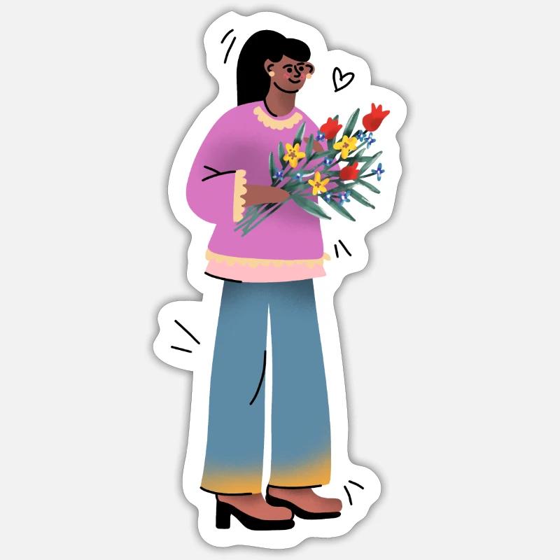 Fall Plants - Sticker size S (10 x 10 cm) - white matte