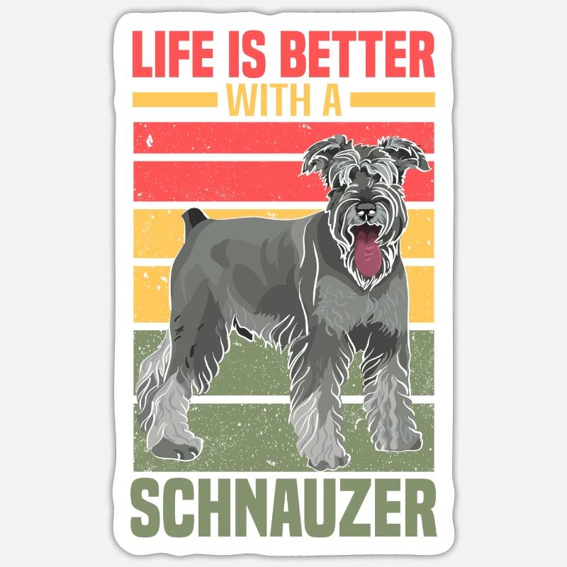 Schnauzer Sticker Größe S (10 x 10 cm)