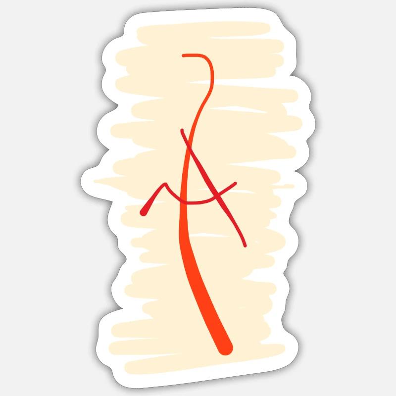 Abstract A - Sticker size S (10 x 10 cm) - white matte