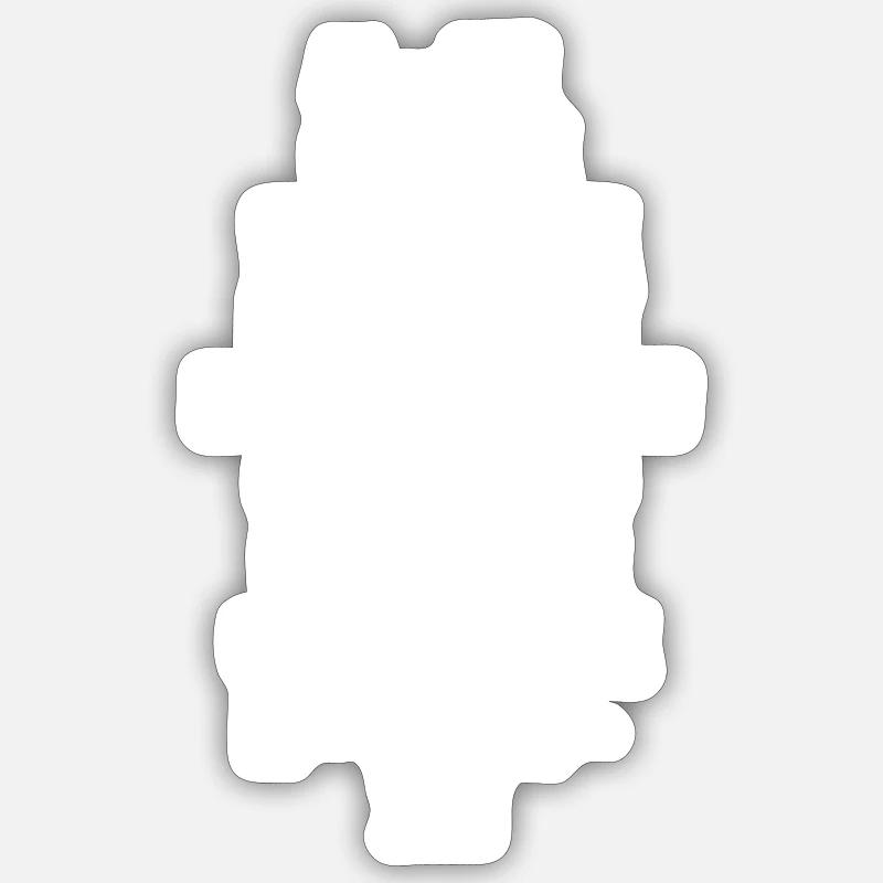 Abc - Sticker taille S (10 x 10 cm) - blanc mat
