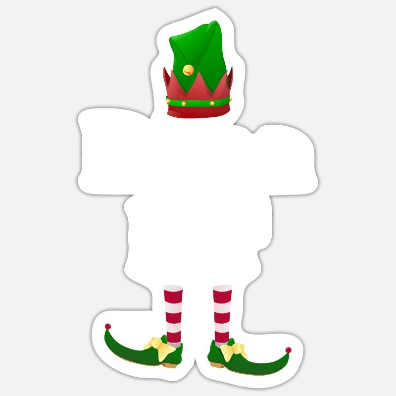 Papa Elf Papas Geschenk - Sticker Größe S (10 x 10 cm) - Mattweiß