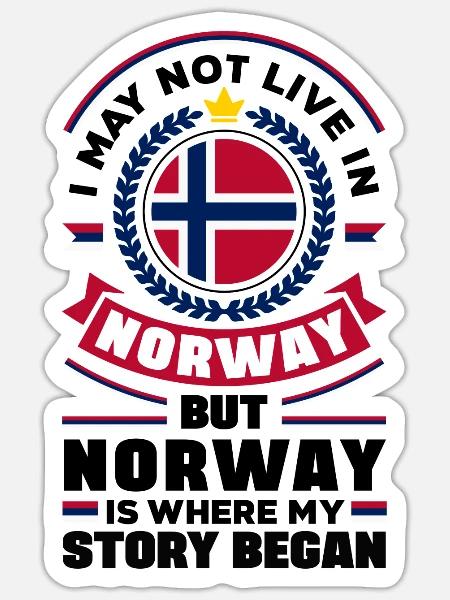 Norwegen Norwegisch Norwegen Flagge Norwegen National - Sticker Größe S (10 x 10 cm) - Mattweiß