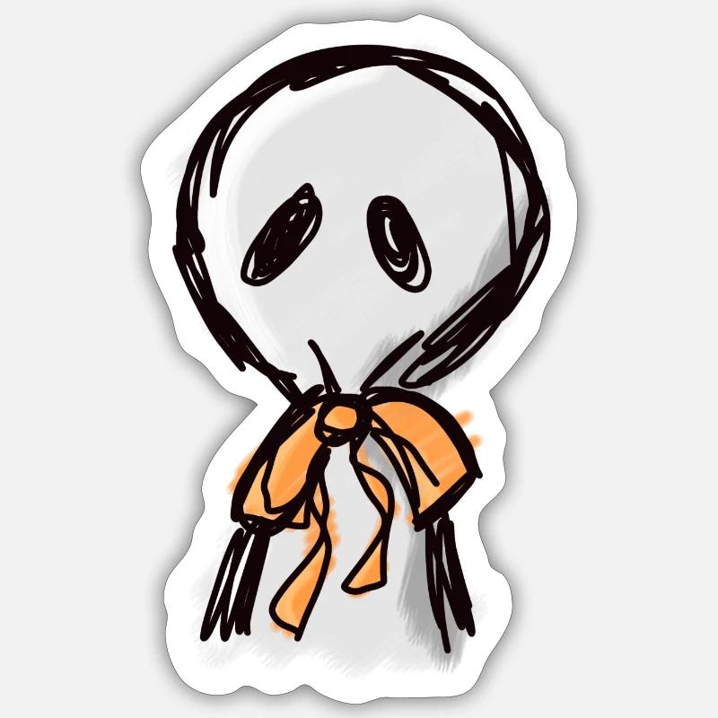 Fantomatique - Sticker taille S (10 x 10 cm) - blanc mat