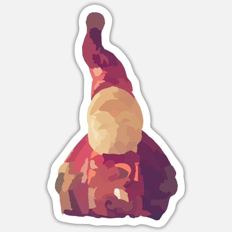 Weihnachtsmann - Sticker Größe S (10 x 10 cm) - Mattweiß