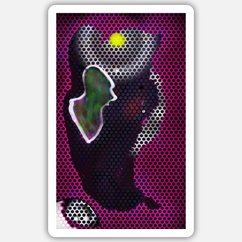 Man in the moonlight - Sticker size S (10 x 10 cm) - white matte
