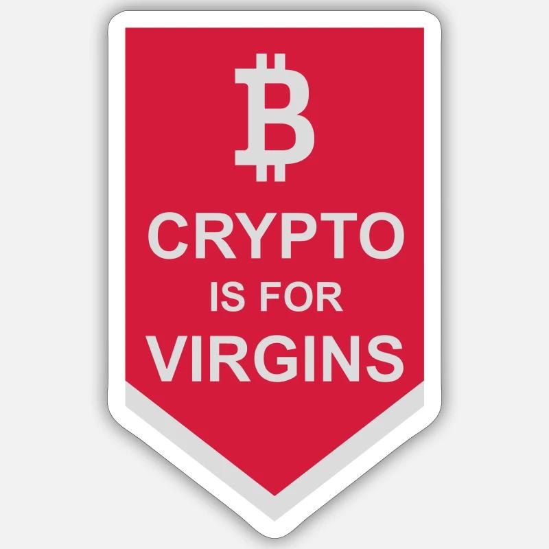 crypto is for virgins Sticker Größe S (10 x 10 cm)