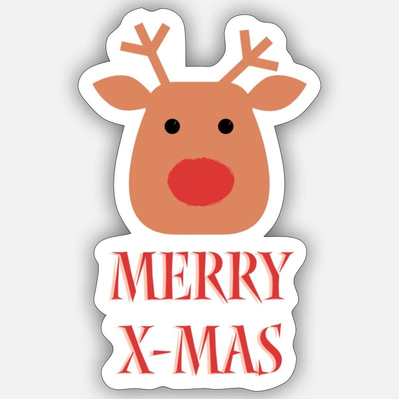 Joyeux Noël - Sticker taille S (10 x 10 cm) - blanc mat
