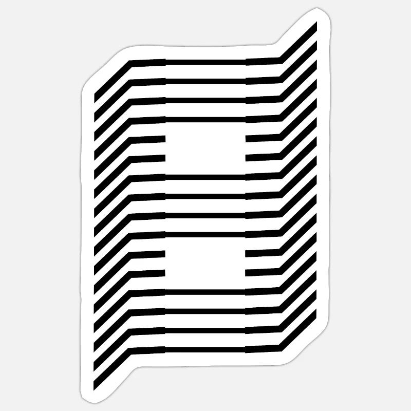 Numéro unique 8 - Sticker taille S (10 x 10 cm) - blanc mat