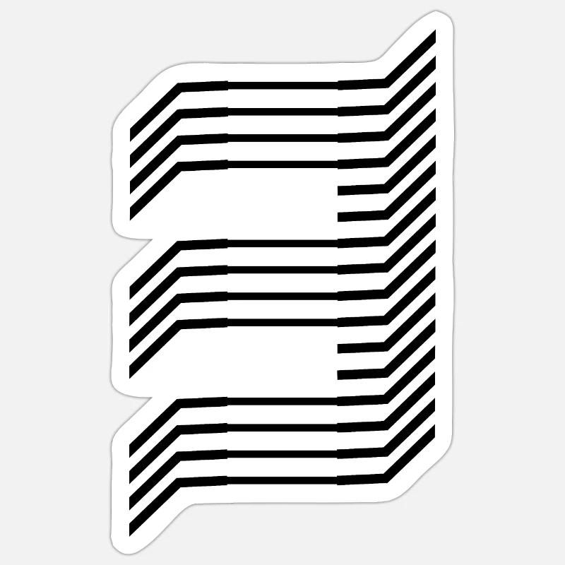 Eindeutige Zahl 3 - Sticker Größe S (10 x 10 cm) - Mattweiß