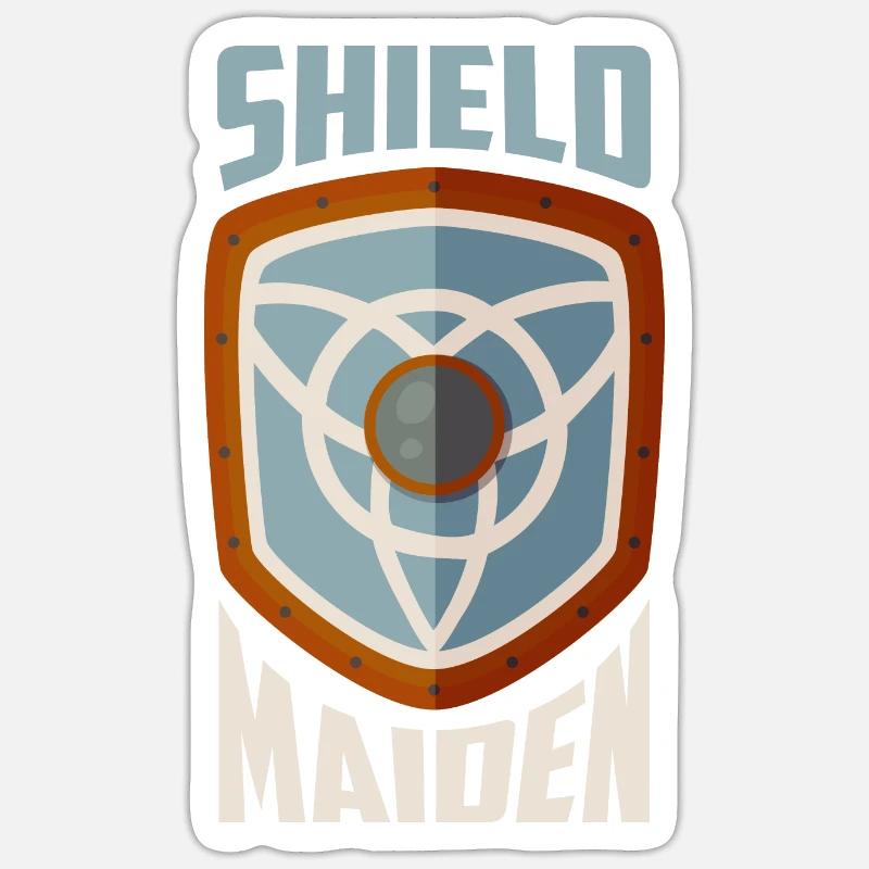 Shield Maiden Vikings Norse Sticker Größe S (10 x 10 cm)