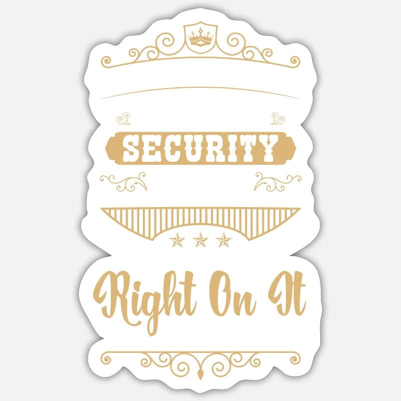 Agent de sécurité Agent de sécurité Videur Garde Sticker taille S (10 x 10 cm)