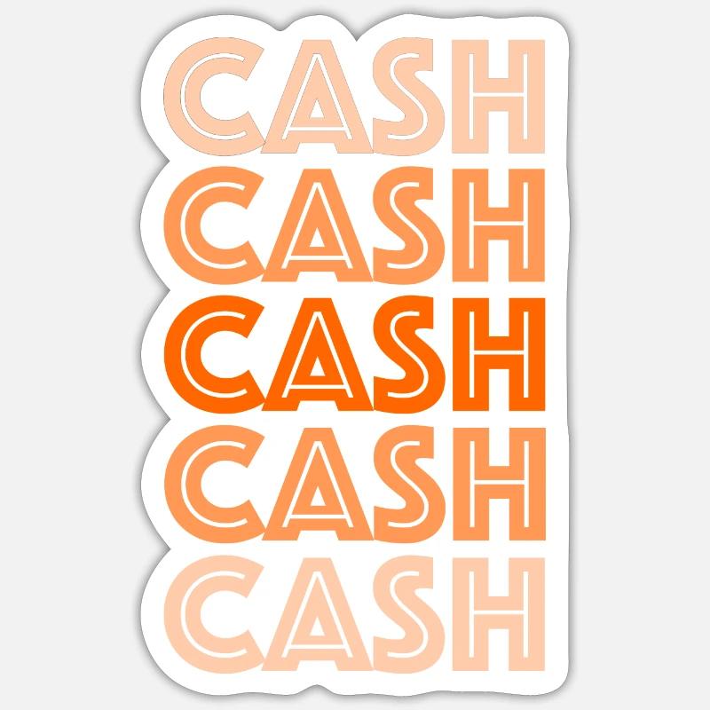Conception du gradient CASH - Sticker taille S (10 x 10 cm) - blanc mat