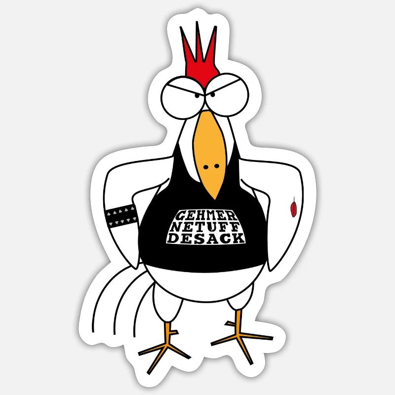 de beese Jockel - Sticker Größe S (10 x 10 cm) - Mattweiß