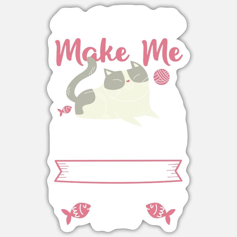 Katzen Tiger - Sticker Größe S (10 x 10 cm) - Mattweiß