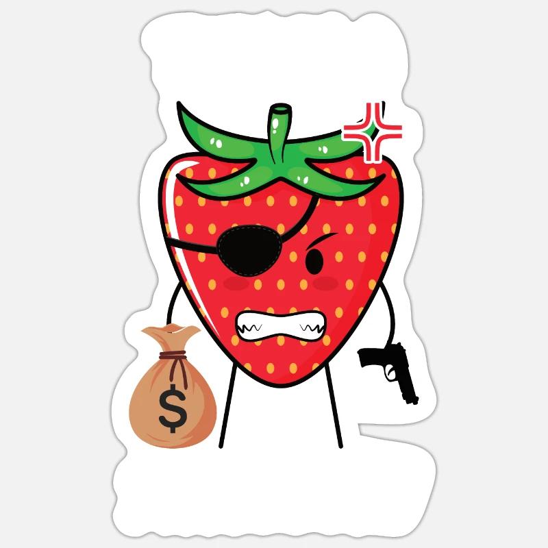 this is a strobbery Geschenkidee - Sticker Größe S (10 x 10 cm) - Mattweiß