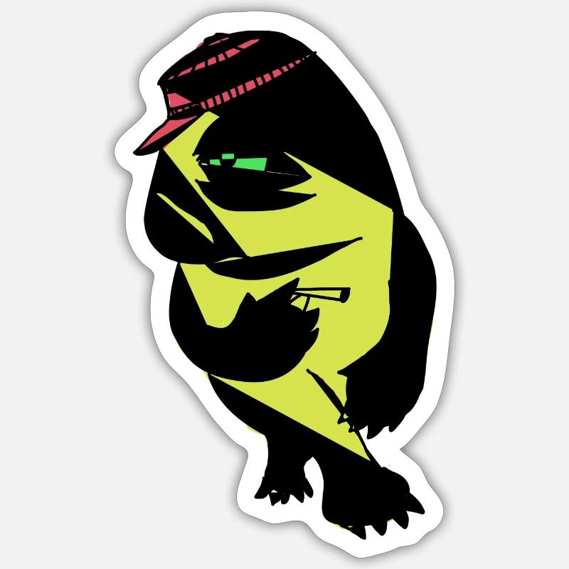 Neon Bear - Sticker size S (10 x 10 cm) - white matte