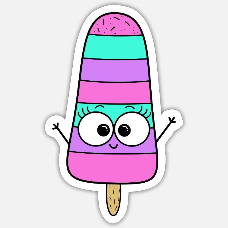 Eis - Sticker Größe S (10 x 10 cm) - Mattweiß