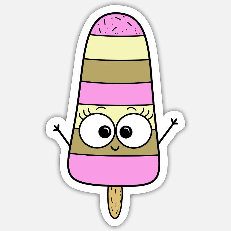Eis - Sticker Größe S (10 x 10 cm) - Mattweiß