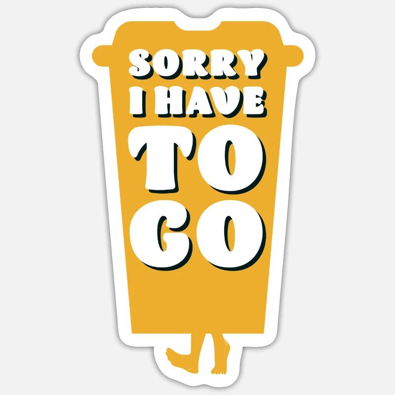 café à emporter - Sticker taille S (10 x 10 cm) - blanc mat