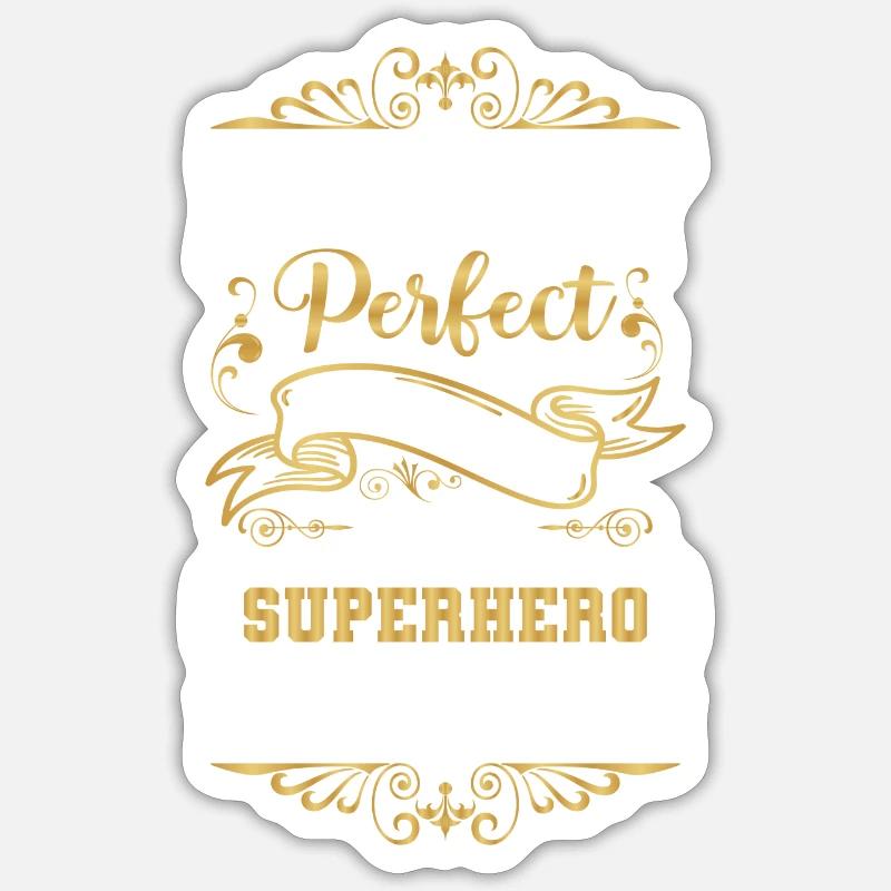 Everyday Heroes Cape Superpowers - Sticker size S (10 x 10 cm) - white matte