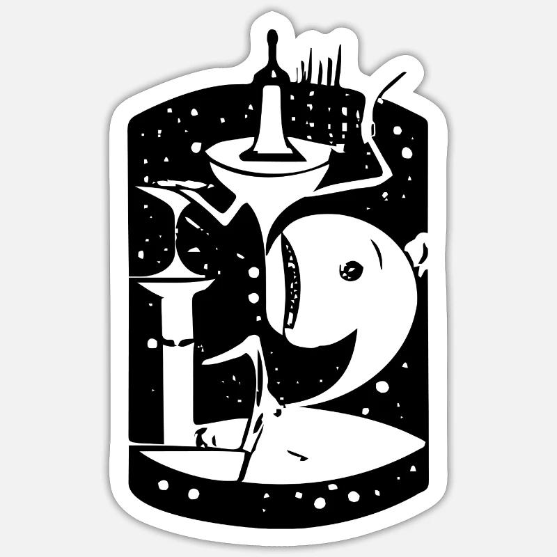 Fish - Sticker size S (10 x 10 cm) - white matte