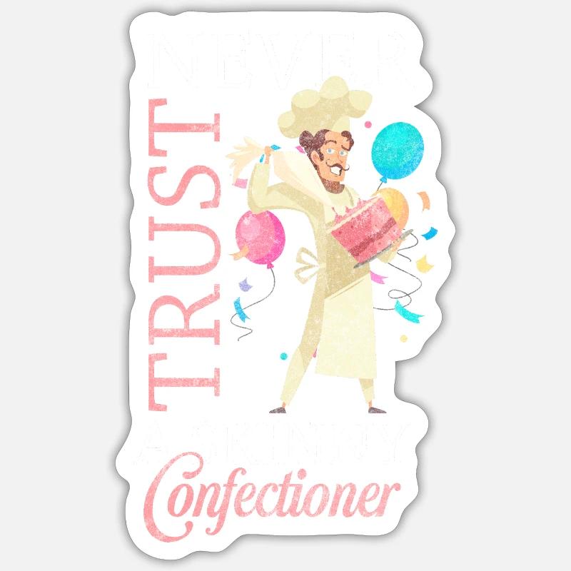 Cake Cupcake Candy - Sticker size S (10 x 10 cm) - white matte