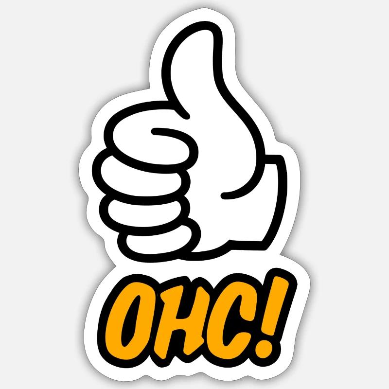 OHCFORD (de) - Sticker taille S (10 x 10 cm) - blanc mat