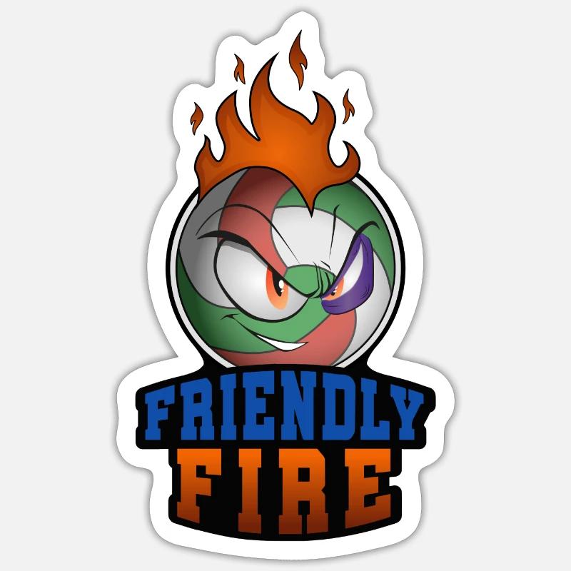 Team Friendly Fire Sticker Größe S (10 x 10 cm)