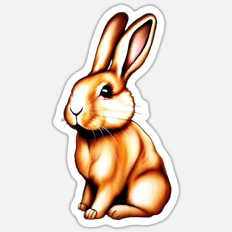 Bunny - Sticker size S (10 x 10 cm) - white matte