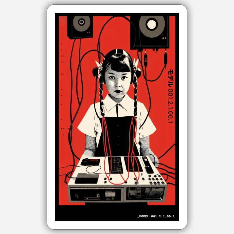 Connected - Sticker Größe S (10 x 10 cm) - Mattweiß